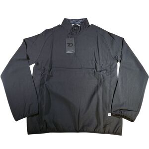 7 Diamonds Oxygenate 1/4 Zip Pullover Men's M Black Lightweight 4 Way Stretch